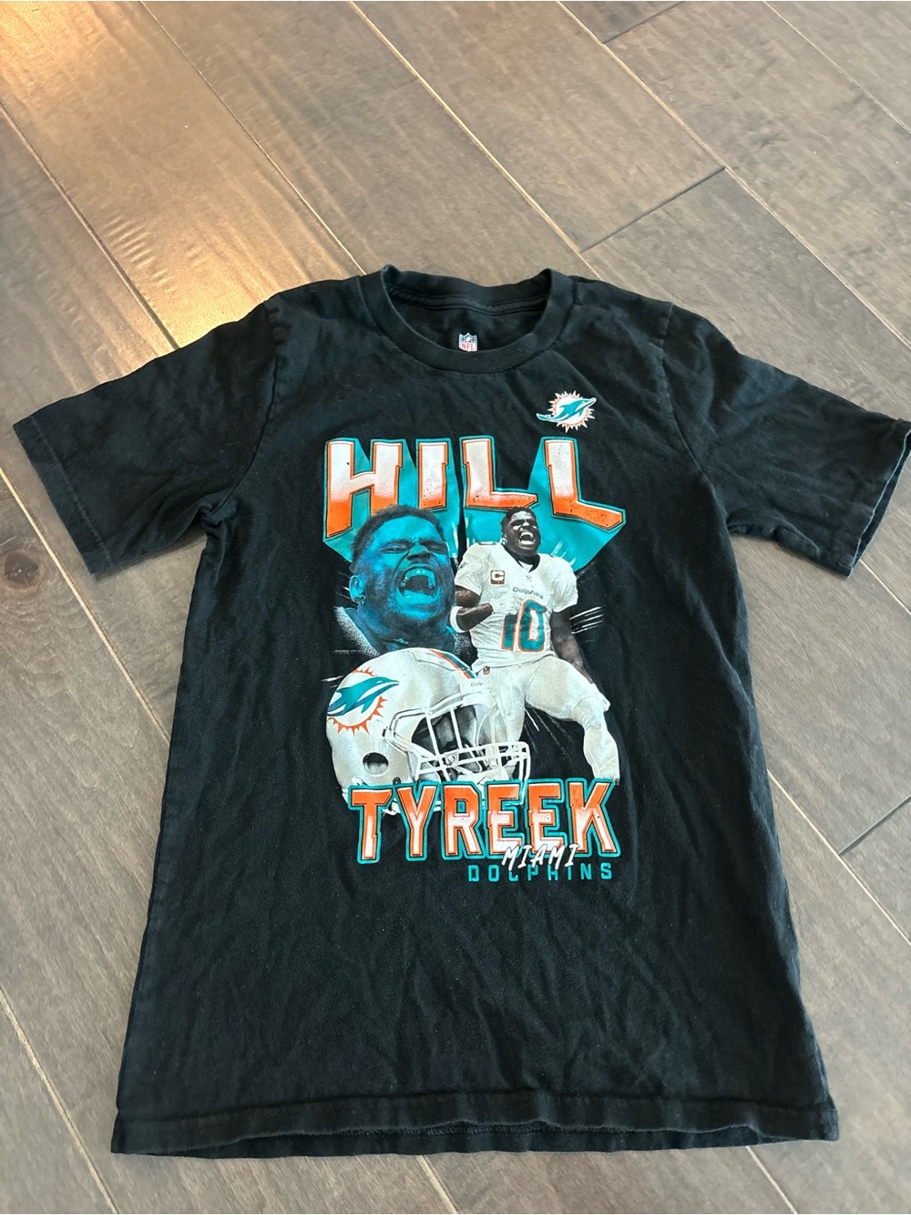 Tyreek Hill Miami Dolphins Black Graphic Tee